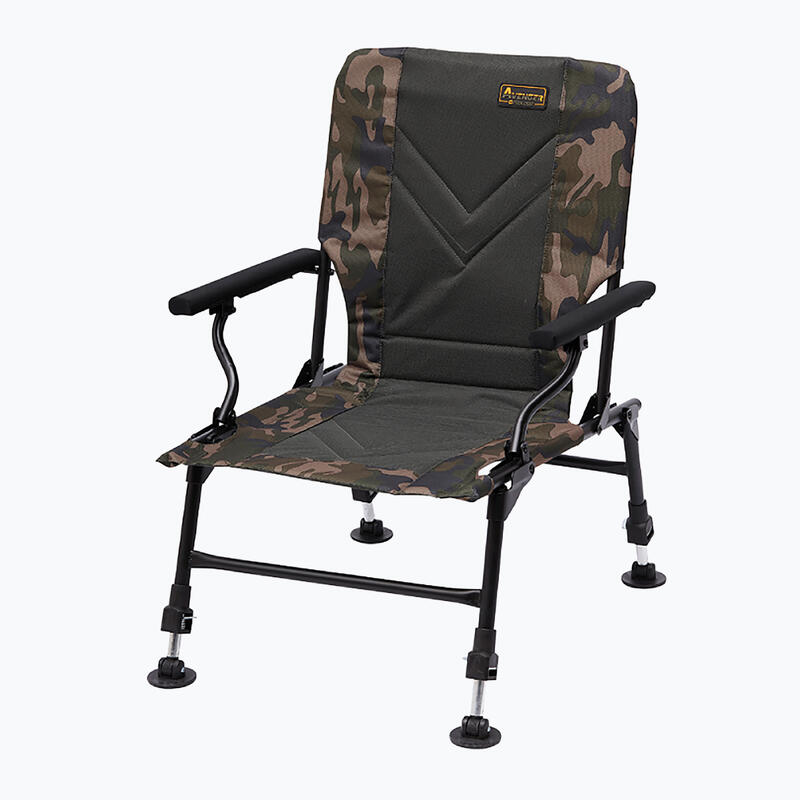 Scaun pescuit la crap cu brațe și huse Avenger Relax Camo, gri