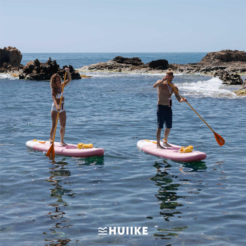 Opblaasbaar Supboard met premium accessoires, HUIIKE, Roze, Hoge Stabiliteit