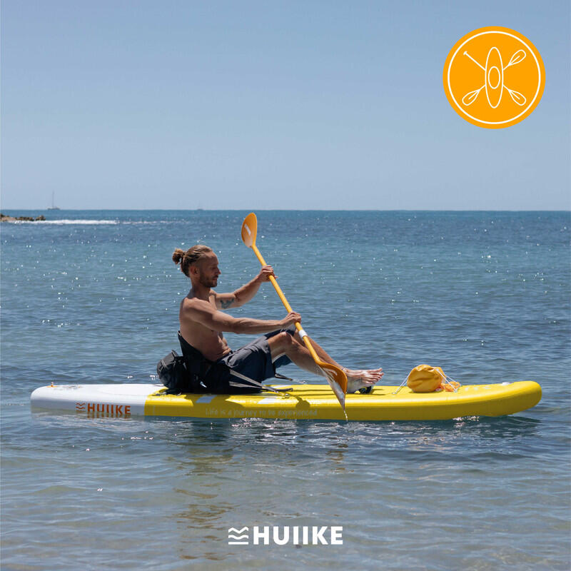 Tabla Paddle Surf Hinchable con Accesorios HUIIKE Premium Estabilidad amarilla