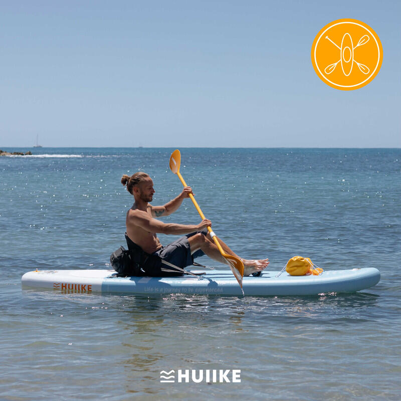Opblaasbaar Supboard met premium accessoires, HUIIKE, Blauw, Hoge Stabiliteit