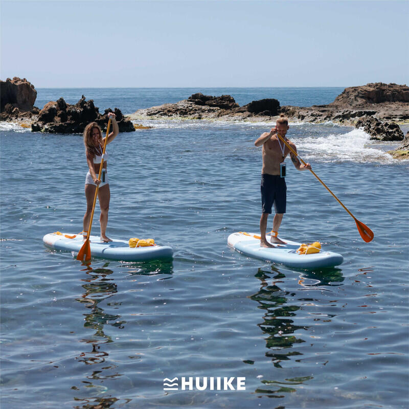 Opblaasbaar Supboard met premium accessoires, HUIIKE, Blauw, Hoge Stabiliteit