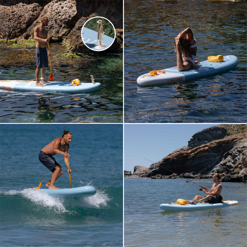 Opblaasbaar Supboard met Premium Accessoires, HUIIKE, Blauw, Hoge Stabiliteit 5/7