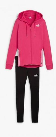 Tuta donna puma mettallic - fucsia/nero