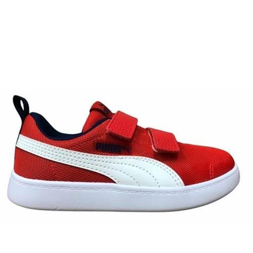 Zapatillas Marcha Niños Puma Courtflex V2 Mesh V Rojo