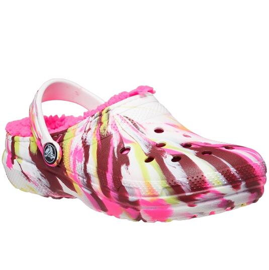 Klapki dziecięce Crocs Classic Lined Marbled ocieplane