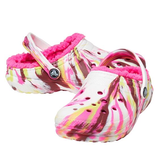 Crocs Classic Lined Marbled Clog elektrische kinderpantoffels 3/5