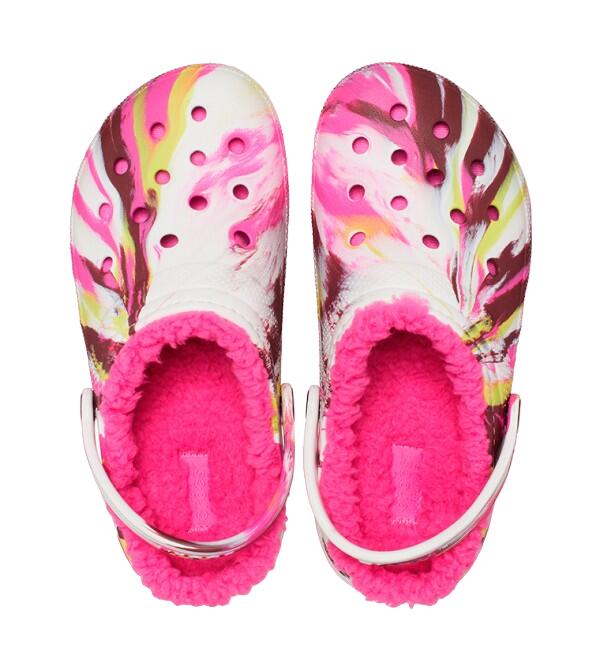 Crocs Classic Lined Marbled Clog elektrische kinderpantoffels 4/5