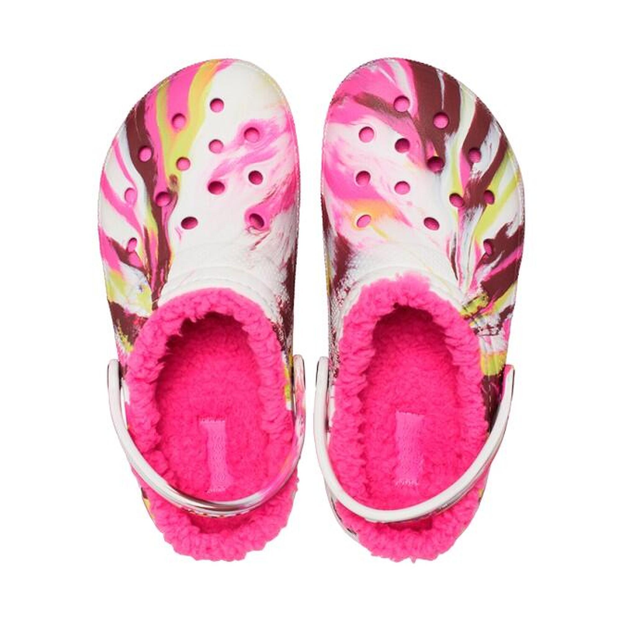 Papuci electrici pentru copii Crocs Classic Lined Marbled Clog