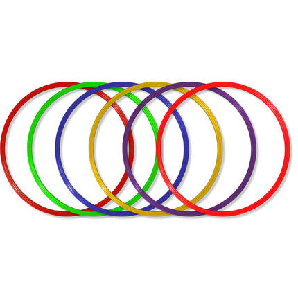 Set de cerceaux - Lot de 6 Diamètre 60 cm - Cerceaux de gymnastique - 6 coloris