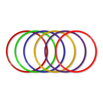 Set de cerceaux - Lot de 6 - Diamètre 36 cm - Cerceau de gymnastique- 6 coloris