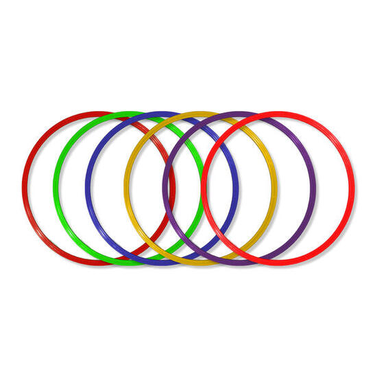 Set de cerceaux - Lot de 6 - Diamètre 36 cm - Cerceau de gymnastique- 6 coloris