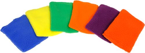 VINEX Pittenzakjes - Fleece - Set van 6 - 6 kleuren - Zacht