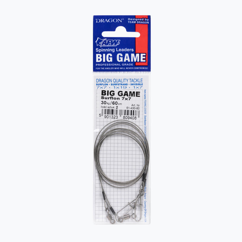 DRAGON Wire 1x7 Big Game spinning leader 2 buc.