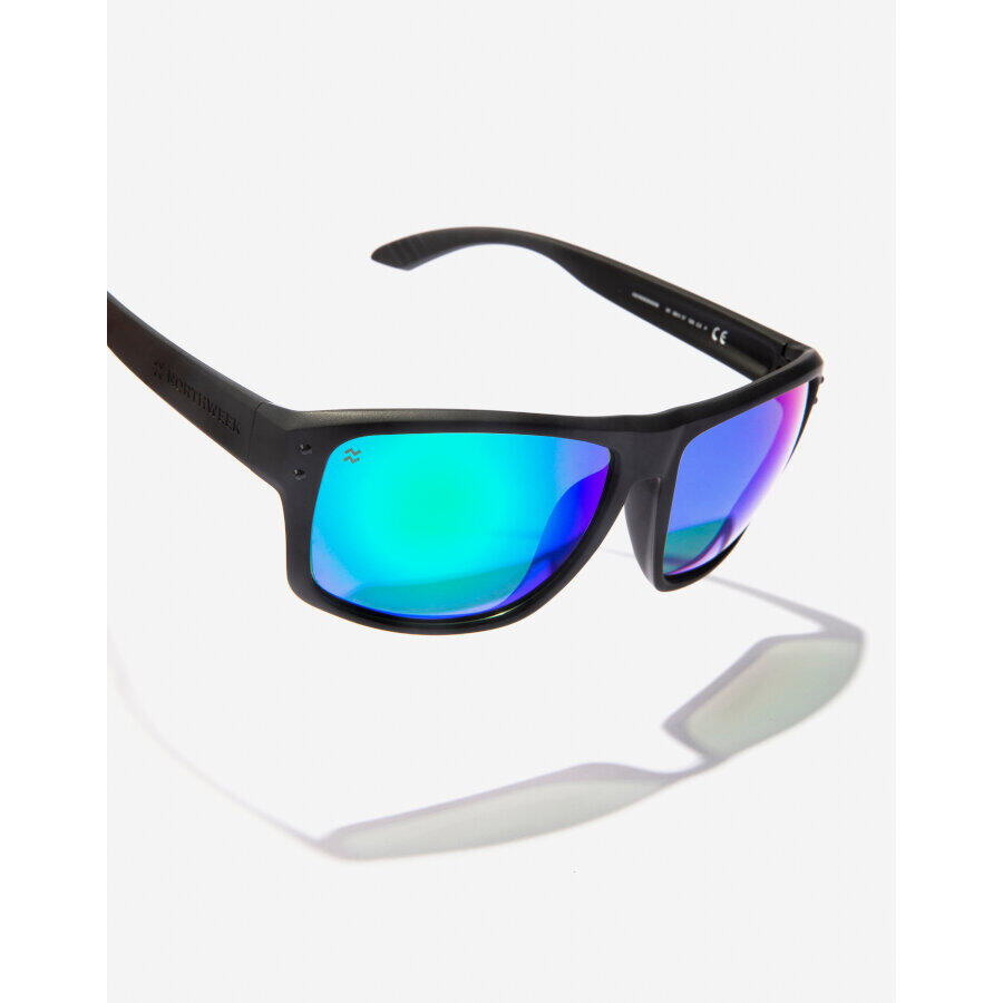 NORTHWEEK - Gafas de Sol para Hombre y Mujer POLARIZED BLACK EMERALD - BOLD RAW 3/6