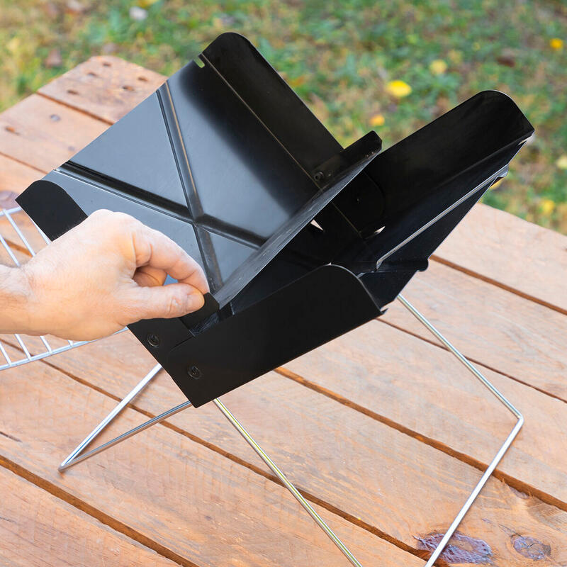 Mini-barbecue Pliable Portable pour Charbon InnovaGoods Fer