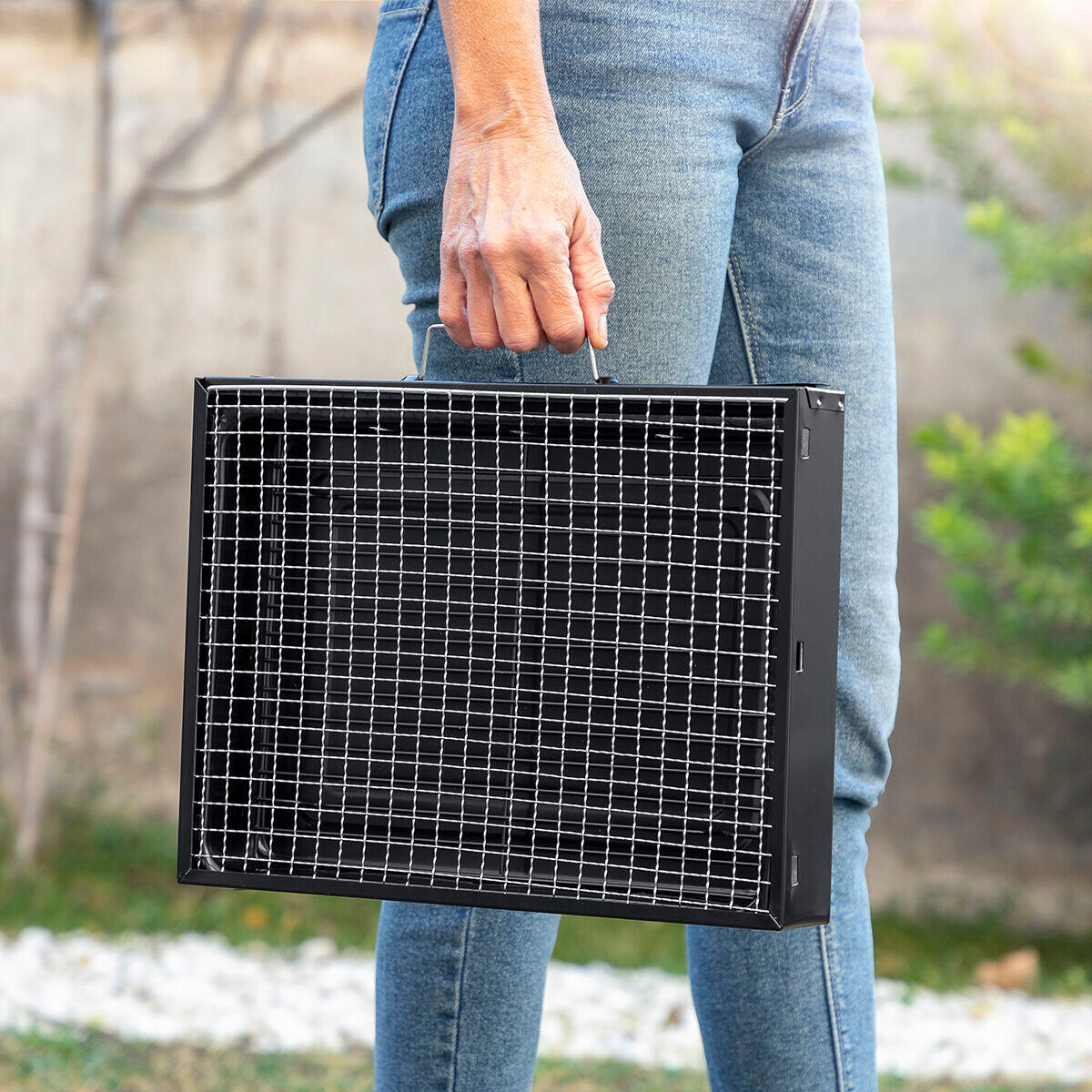 Barbecue Pieghevole Portatile a Carbone InnovaGoods Ferro 3/5
