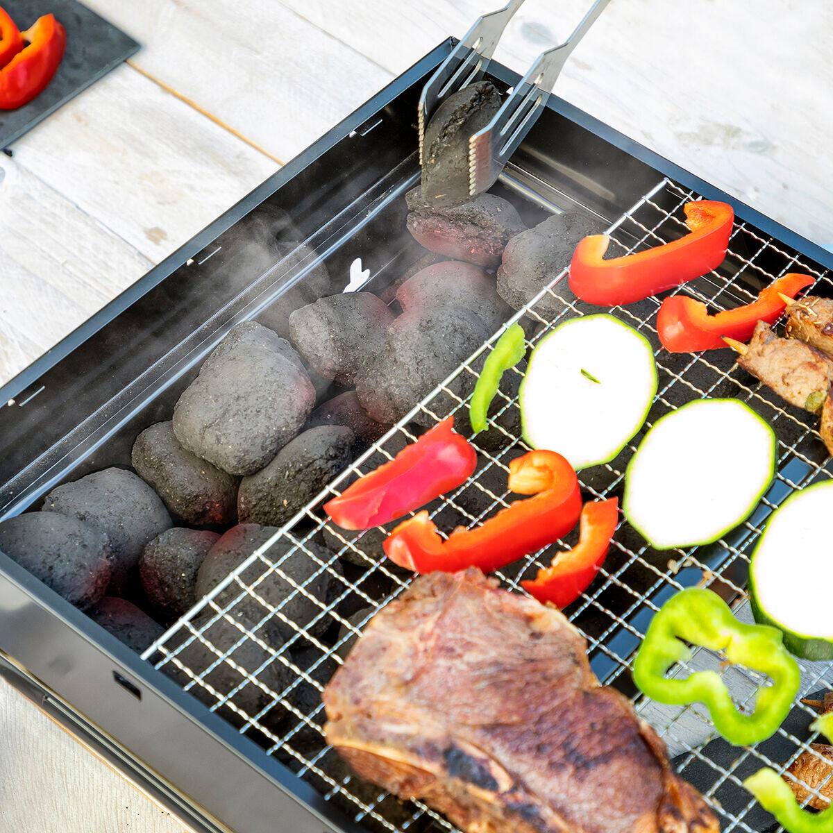 Barbecue Pieghevole Portatile a Carbone InnovaGoods Ferro 5/5