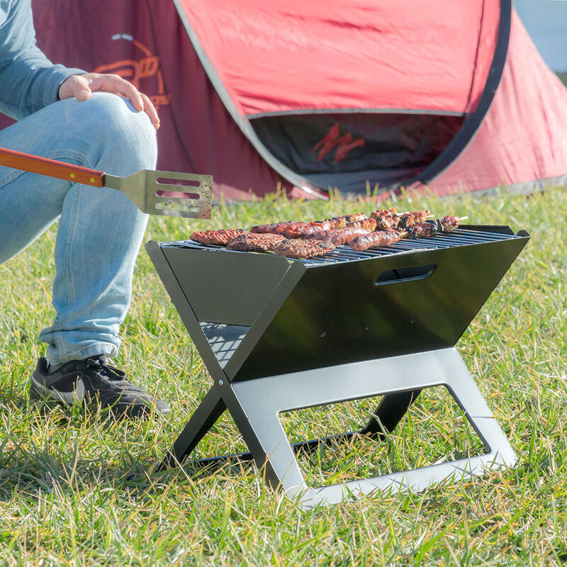 Barbacoa Plegable Portátil para Carbón FoldyQ Acero