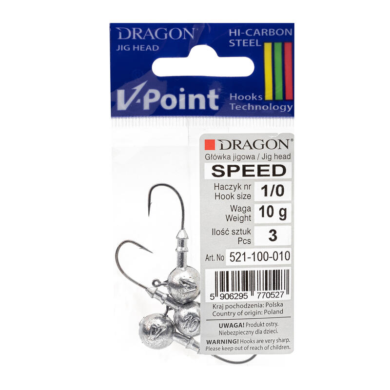 DRAGON V-Point Speed ​​jigkop 10g 3 st.