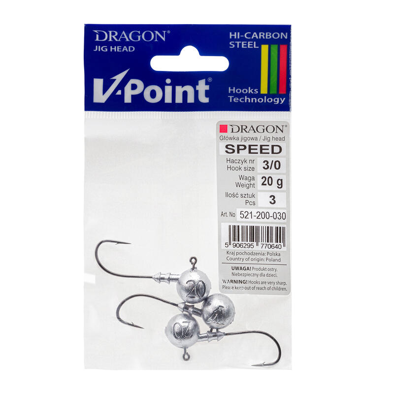 Główka Jigowa DRAGON V-Point Speed 20g 3 szt.