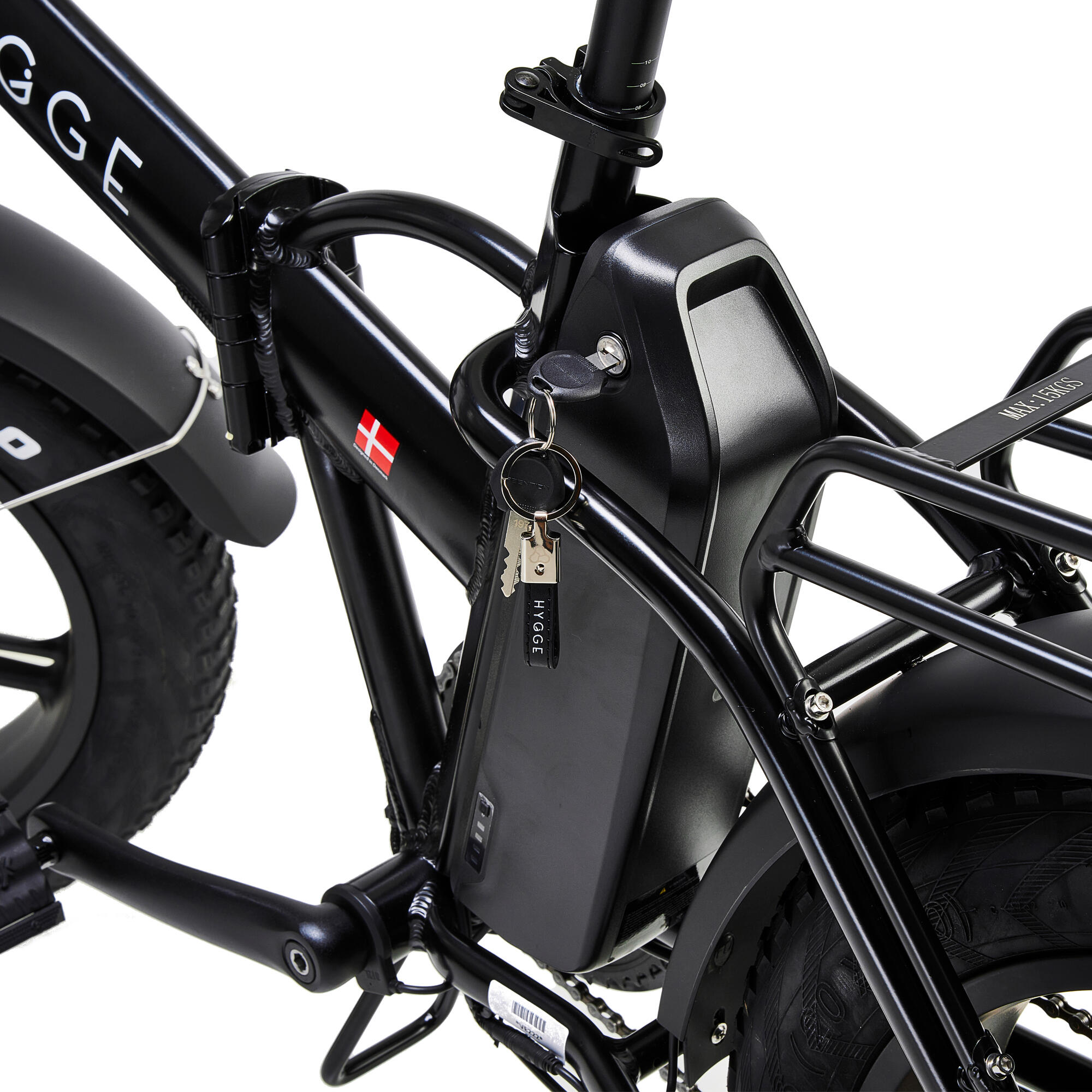 Vester 2025 - 48V 14Ah dikke band opvouwbare elektrische fiets - Onyx zwart 7/8