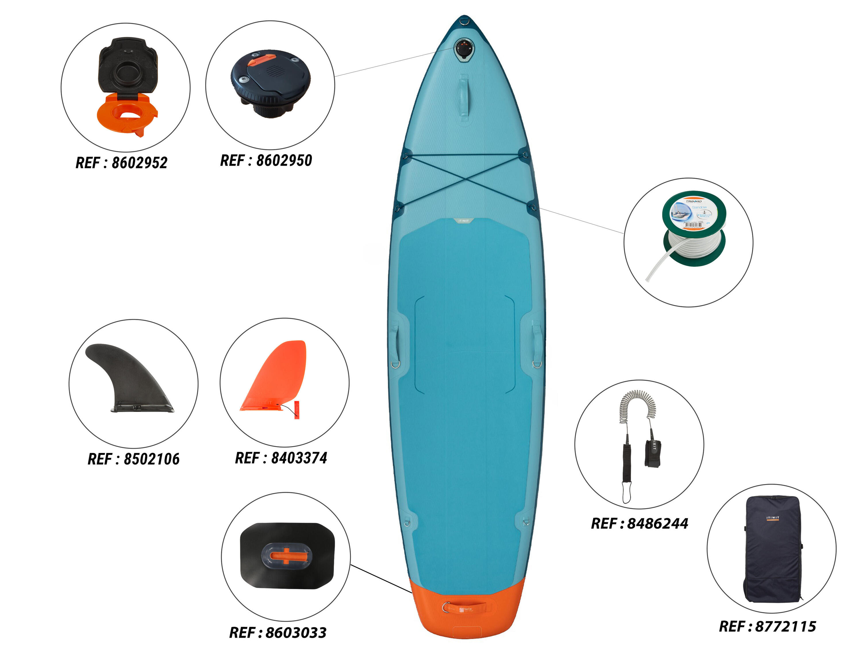 Seconde vie Stand up paddle gonflable robuste pour loueurs et clubs 4/5