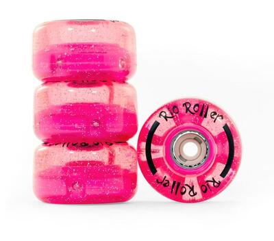 Rio Roller Light Up Ruote Pattini a Rotelle 4 Pz - 58mm - Rosa