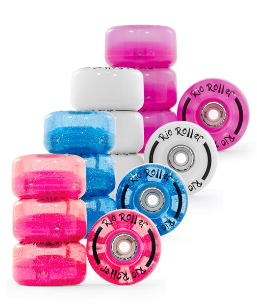 LED Flash Quad Roller Skate Wheels inc ABEC 7 Bearings 3/3