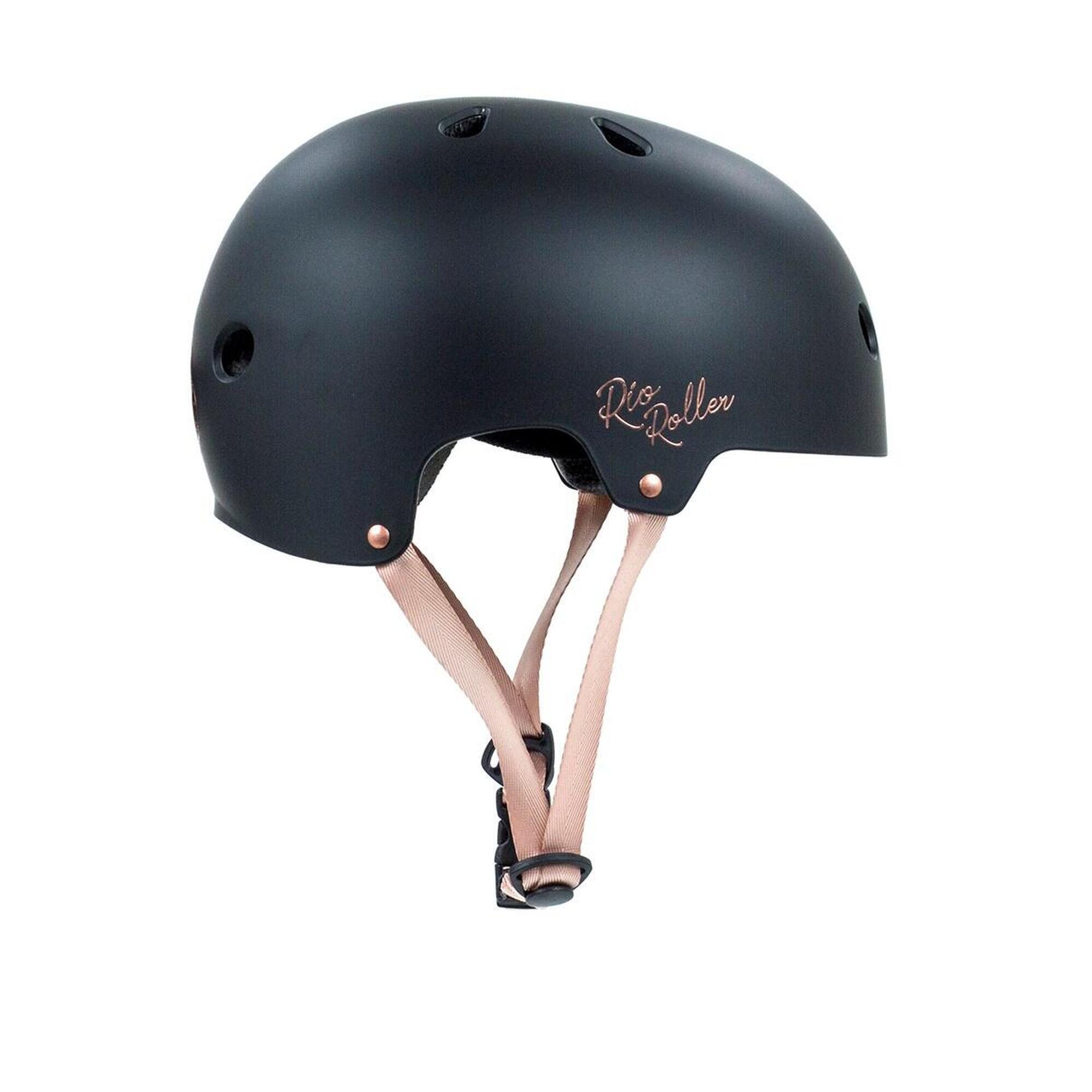 Rio Roller - Rio Roller Rose Casque Roller Enfant - Xxs/xs - Black - Rose Gold - Casque - Noir|rose - 34 2xs - Decathlon