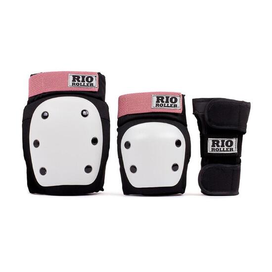 Rolki Zestawy Rio Roller Triple Skate Pads Ochraniacze Na Rolki - S - Black R...