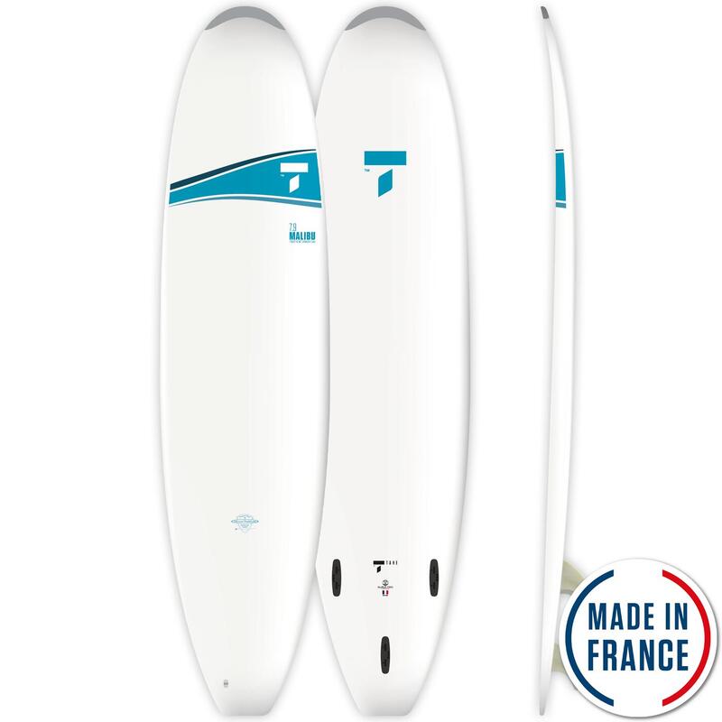 Surf rigide 7'3" Mini Malibu - Livré avec 3 Ailerons FCS