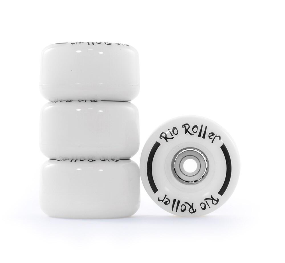 RIO ROLLER Rio Roller Light Up Rodas Para Patins De 4 Rodas Conjunto De 4 - 58mm - Branco