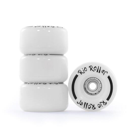 Rolki Kółka Rio Roller Light Up Kółka do Wrotek 4-pak - 58mm - Biały