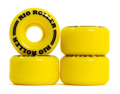 Rio coaster rolschaatswielen 4-pack - 62mm - geel