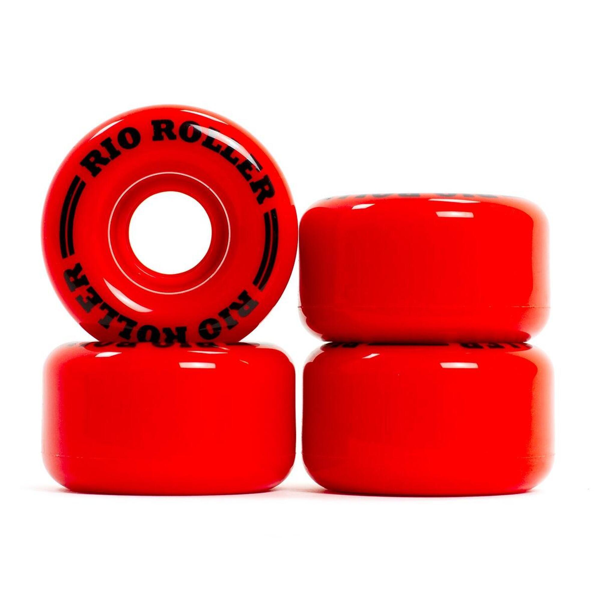 Rio Roller - Pack De 4 Roues Roller Quad Rio Coaster - 58mm - Rouge - Roue - Rouge - Decathlon