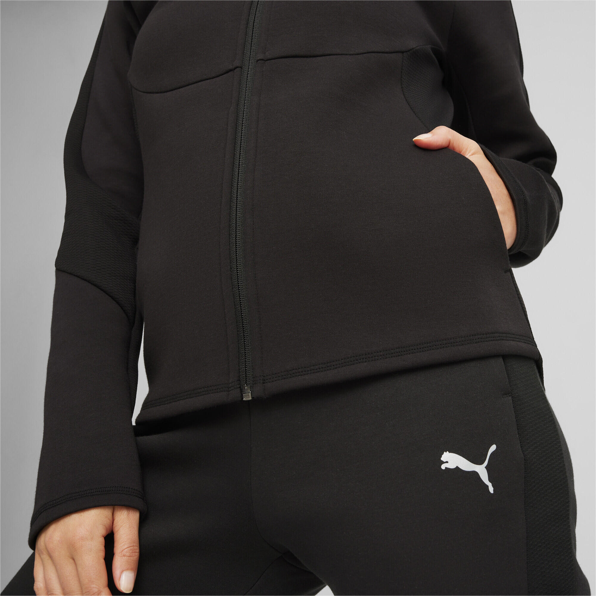 Casaco com capuz de fecho integral EVOSTRIPE para mulher PUMA Black 7/7