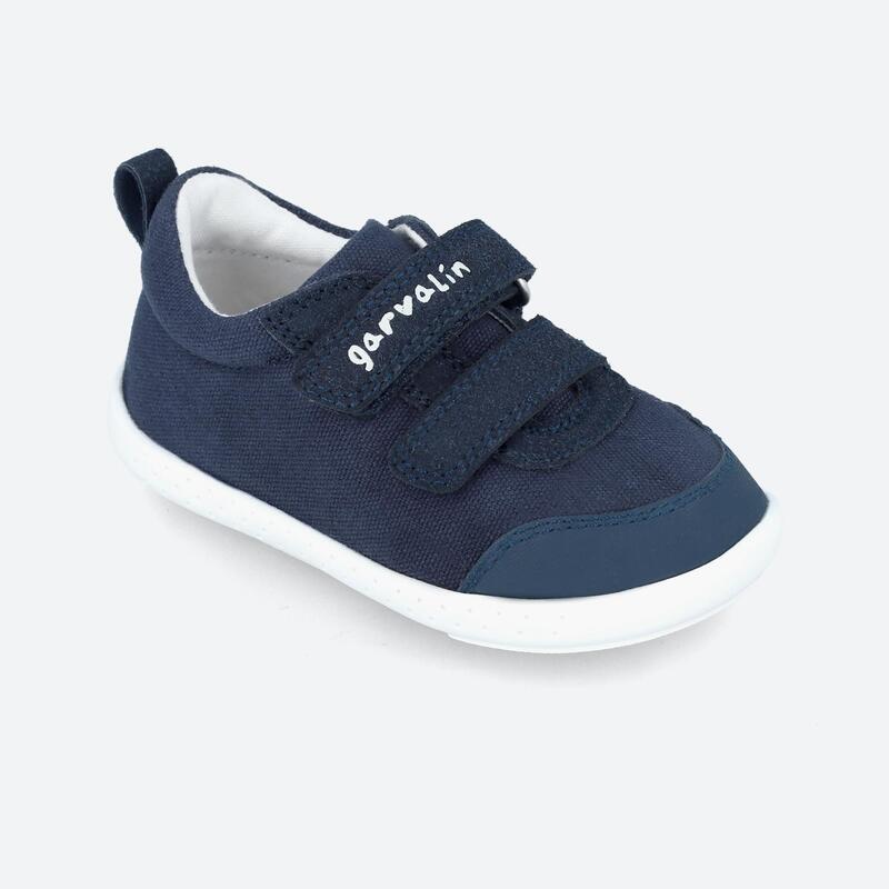 Zapatillas Bebé lona Garvalin Azul Marino Velcro