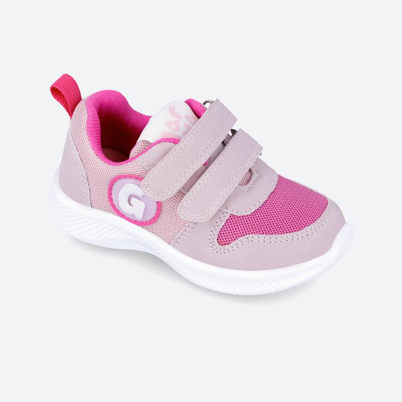 Zapatillas Bebé Garvalin Rosas Velcro transpirable