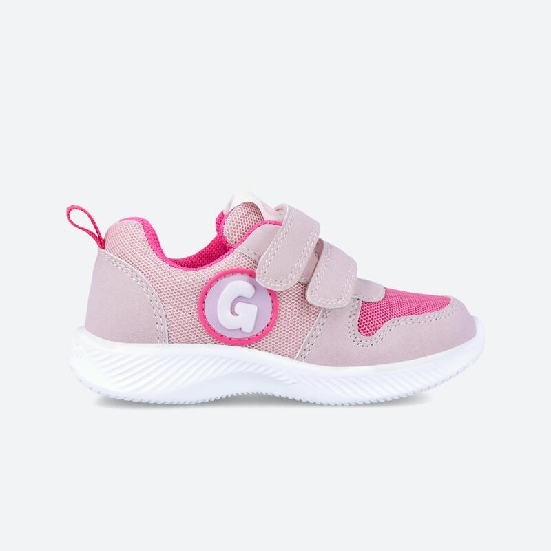 Zapatillas Bebé Garvalin Rosas Velcro transpirable