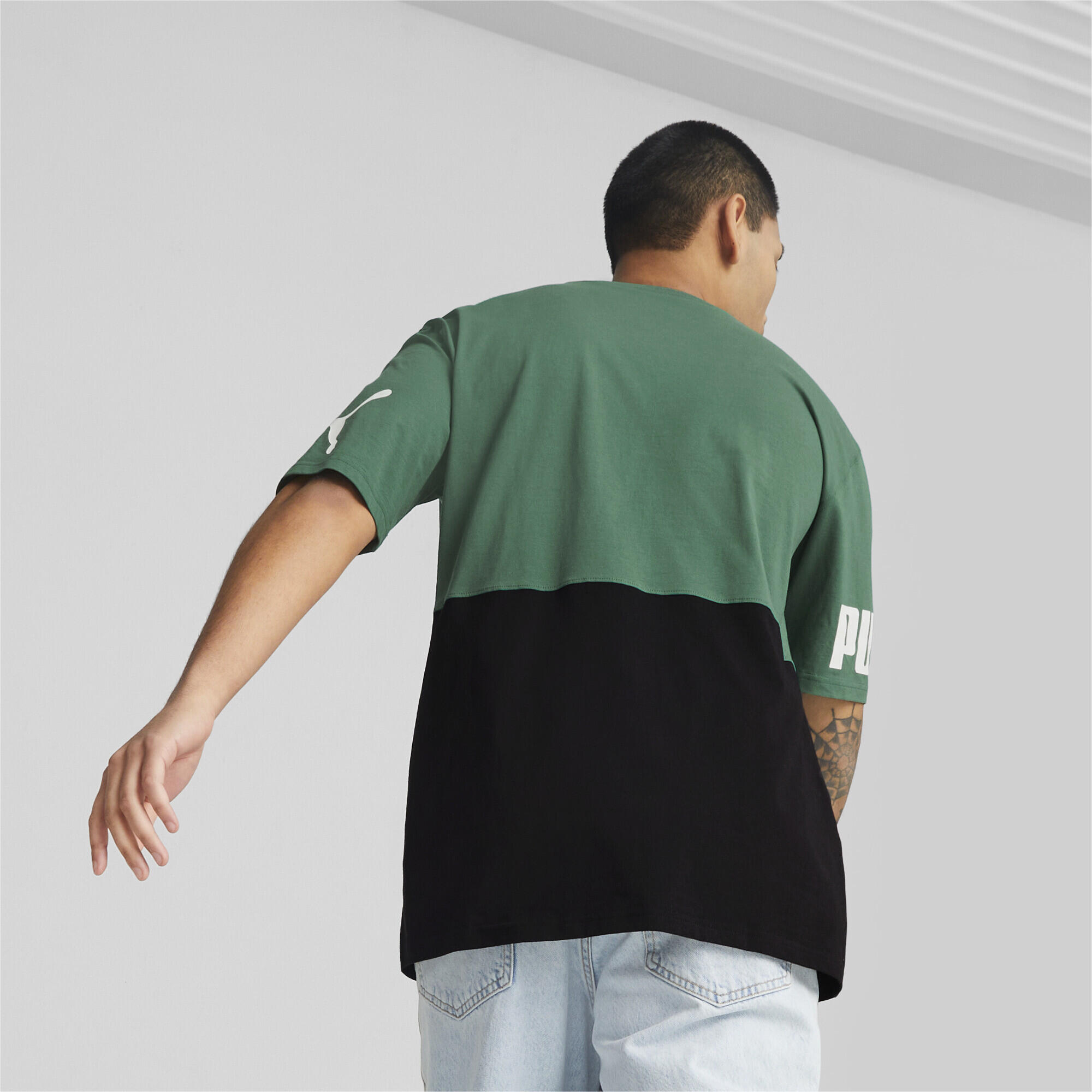 Camiseta Hombre PUMA POWER Colourblock PUMA Vine Green 7/7