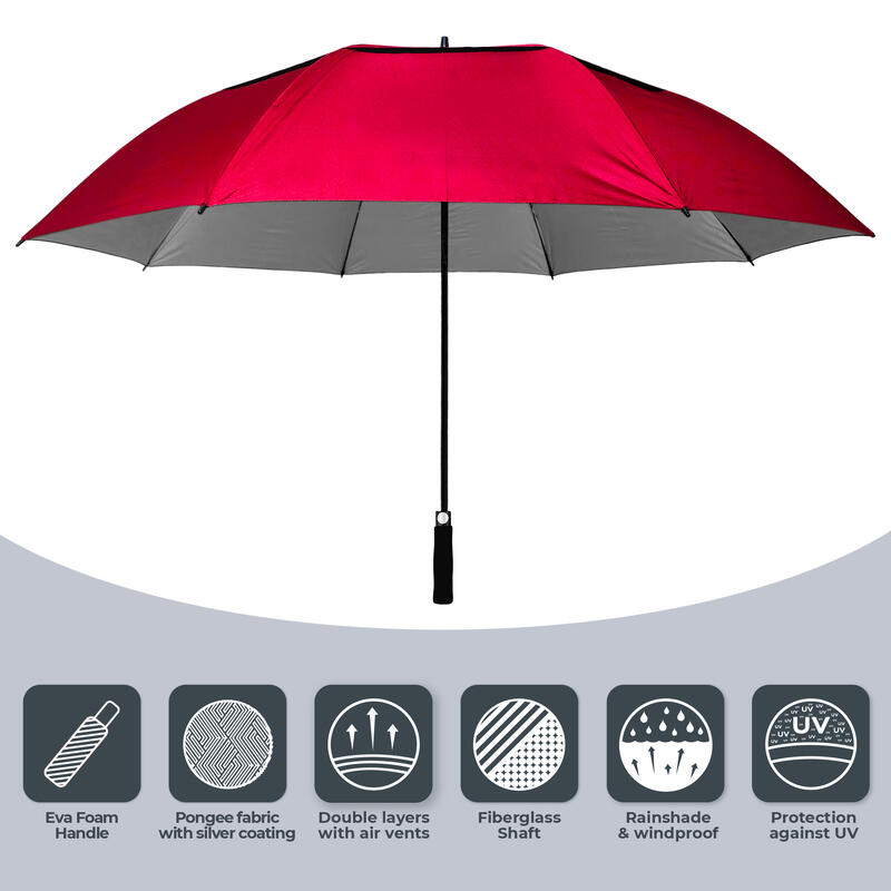 Parapluie de Golf -XXL- Rouge Bordeaux