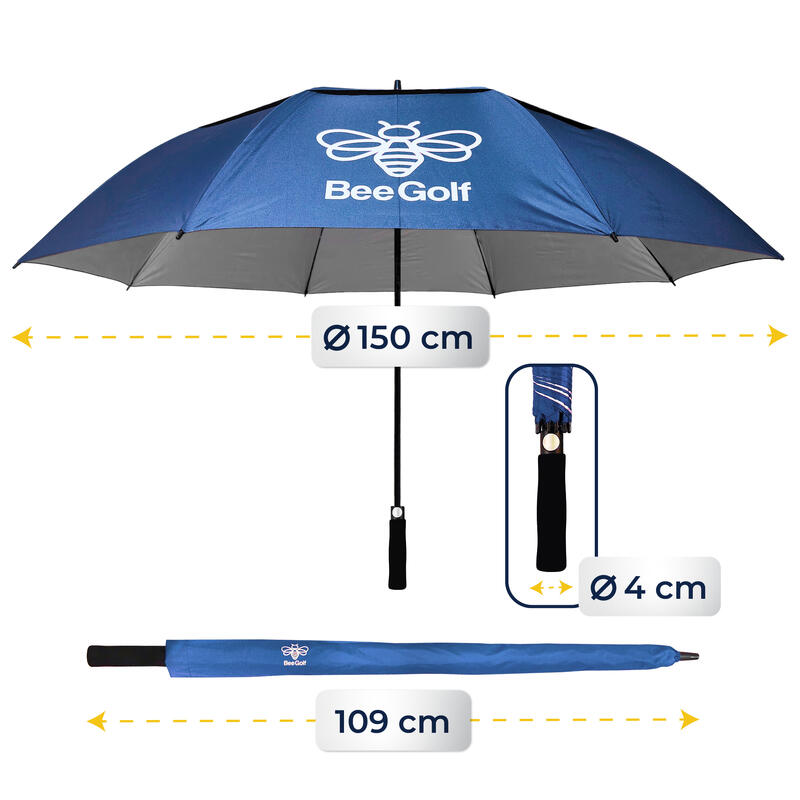 Parapluie de Golf - Grande taille - Bleu Marine