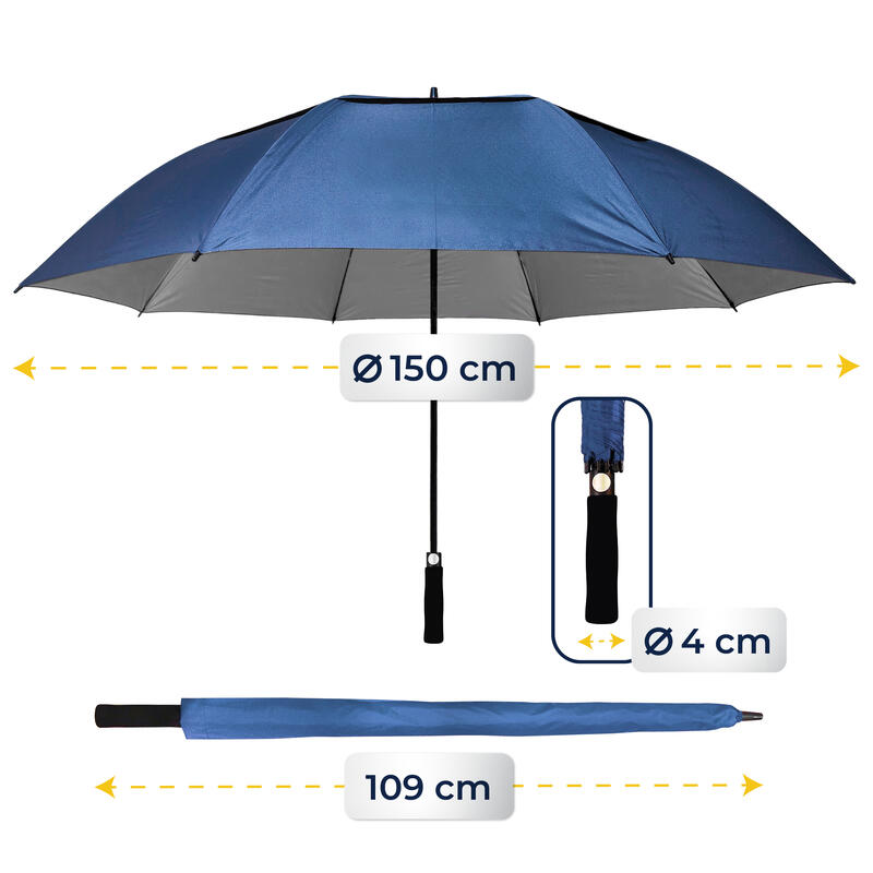 Parapluie de Golf - Grande taille - Bleu Marine