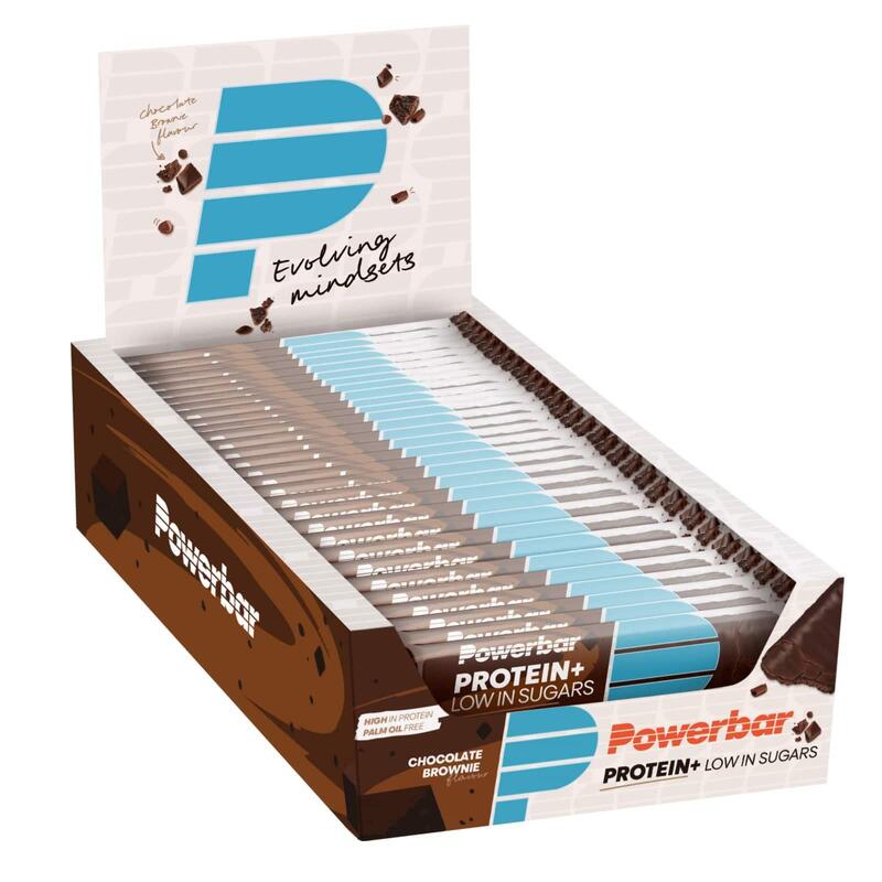 Powerbar Protein Plus Low Sugar Chocolate Brownie 16x35g - High Protein Riegel