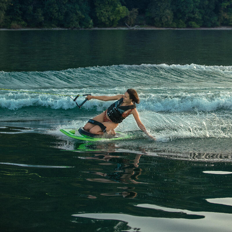 Kneeboard Leine Hook Up 60' mit Hantel & Seil lime