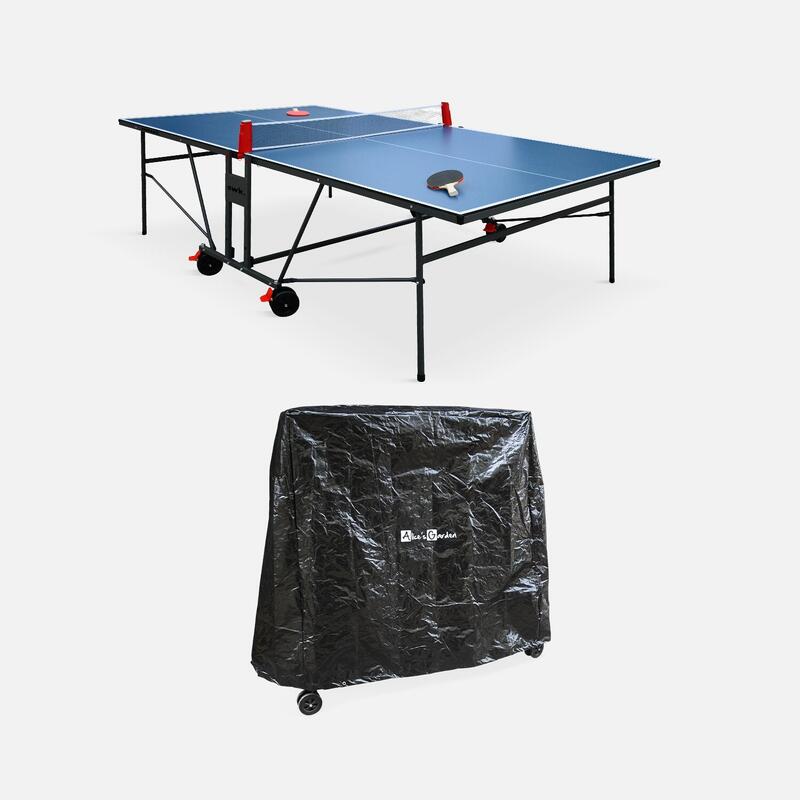 Table de ping pong INDOOR bleue + Housse en PVC  | sweeek