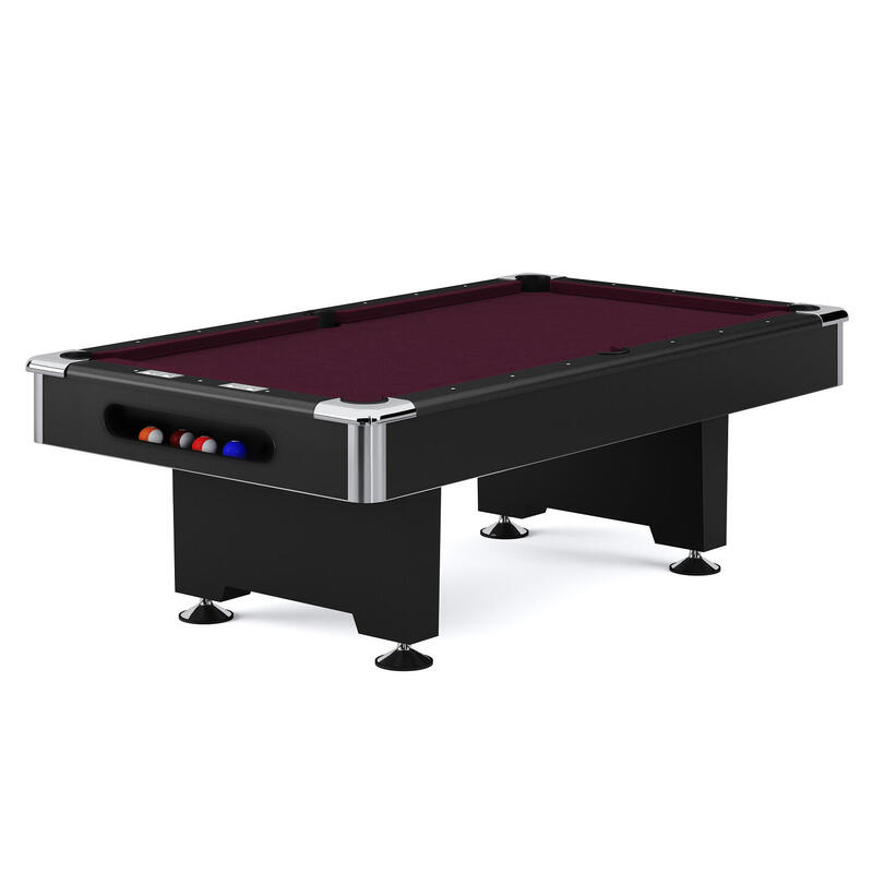 Automaten Hoffmann Billardtisch Club Pro III, Wine, 7 ft (Spielfeld 198x99 cm)