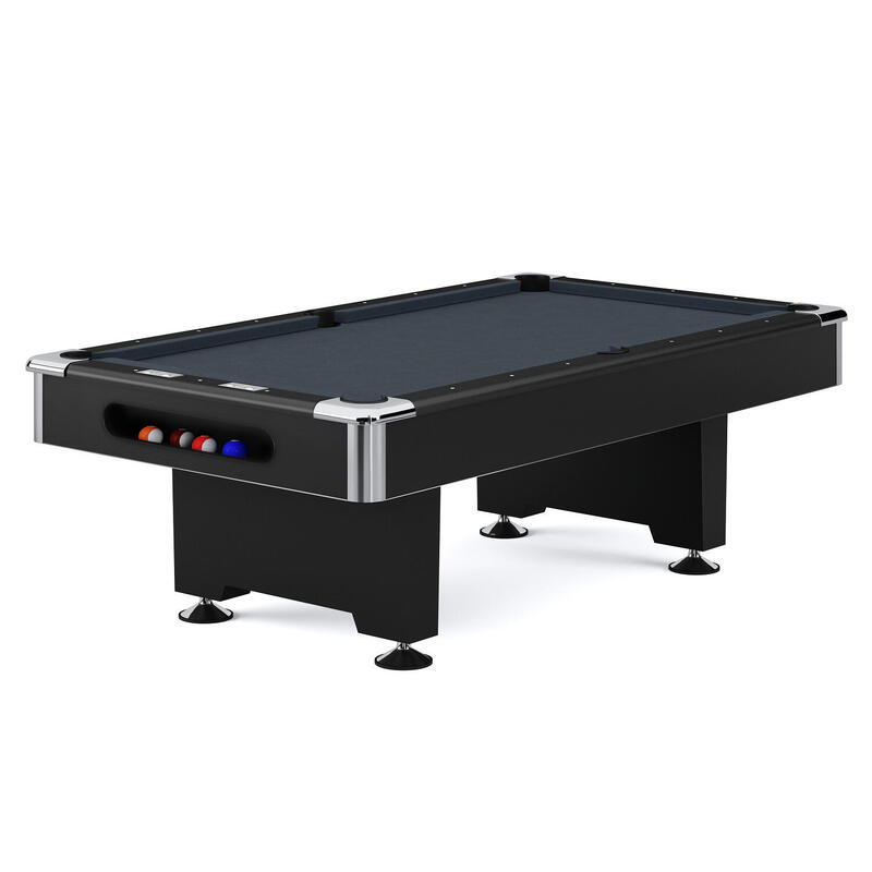 Automaten Hoffmann Billardtisch Club Pro Dekor Schwarz, Anti-Fleck Grau, 9 ft