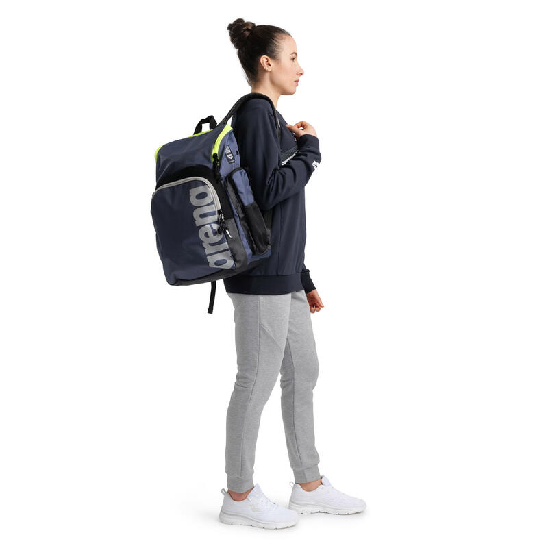 Arena Rugtas Spiky III 35L Navy/Geel