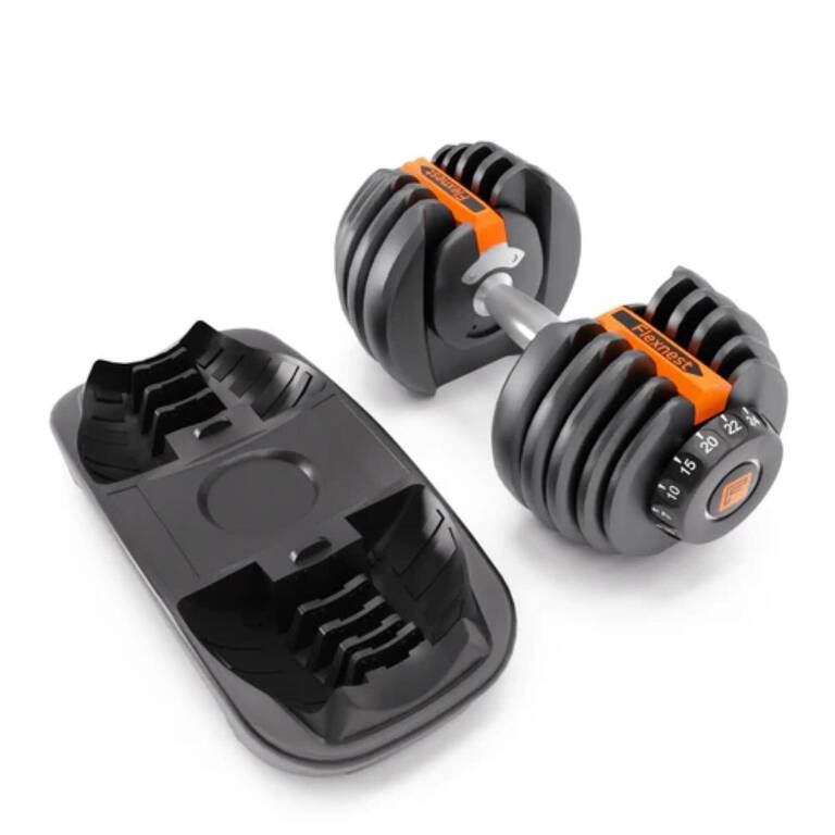 Flexnest Adjustable Iron Dumbbell for Home Gym Workout (5kg to 40kg) Set of 1